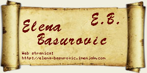 Elena Basurović vizit kartica